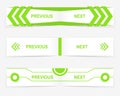 Vector Previous and Next navigation buttons for custom web design