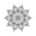 Vector, print henna. mandala flower, coloring page, coloring b