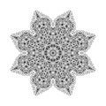 Vector, print henna. mandala flower, coloring page, coloring b