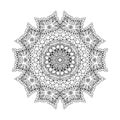 Vector, print henna. mandala flower, coloring page, coloring b