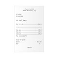 Vector of a printed gas station receipt Royalty Free Stock Photo