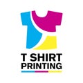 Vector printing house logo, printing on T-shirts