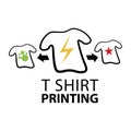 Vector printing house logo, printing on T-shirts