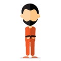 Vector : prisoner cartoon design Royalty Free Stock Photo