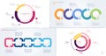 Vector process and circle chart designs Royalty Free Stock Photo