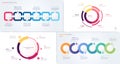 Vector process and circle chart designs Royalty Free Stock Photo