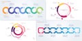 Vector process and circle chart designs Royalty Free Stock Photo