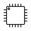 Vector Processor Icon Royalty Free Stock Photo