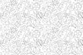 Vector Profession pattern. Profession seamless background