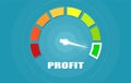 Vector of a profit meter. Financial concept