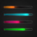 Vector progress loading bar. Illustration for ui design, for mobile apps Royalty Free Stock Photo