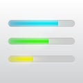 Vector progress loading bar. Illustration for ui design, for mobile apps Royalty Free Stock Photo