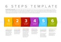 Vector progress six steps template Royalty Free Stock Photo