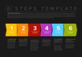 Vector progress six steps template Royalty Free Stock Photo