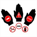 Vector prohibiting signs
