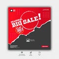 Vector promo Poster Big Sale, Product Sale- Dress Showroom Social Media Post Royalty Free Stock Photo