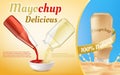 Vector promotion banner of mayochup sauce