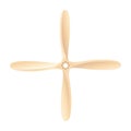 Vector propeller airscrew. Simple color graphic object