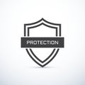 Vector protection icon. Shield icon.