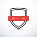 Vector protection shield icon Royalty Free Stock Photo
