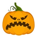 Vector pumpkin for Halloween. Cartoon style. Autumn bright holiday symbol Royalty Free Stock Photo