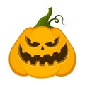 Vector pumpkin for Halloween. Cartoon style. Autumn bright holiday symbol Royalty Free Stock Photo