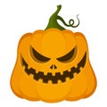 Vector pumpkin for Halloween. Cartoon style. Autumn bright holiday symbol Royalty Free Stock Photo