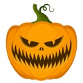 Vector pumpkin for Halloween. Cartoon style. Autumn bright holiday symbol Royalty Free Stock Photo