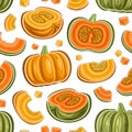 Vector Pumpkin Seamless Pattern