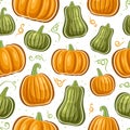 Vector Pumpkin Seamless Pattern