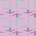 Vector purple Ballet Woman Dancers background pattern