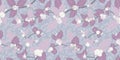 Vector purple leaves white jasmines vines on violet texture background creative Seamless pattern.