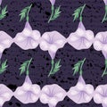 Vector purple petunia flower stripes repeat