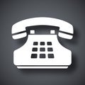 Vector push-button telephone icon Royalty Free Stock Photo
