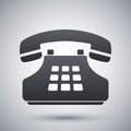 Vector push-button telephone icon Royalty Free Stock Photo