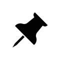 Vector push pin icon, Pushpin icon. Push pin vector illustration for graphic design. Push pin Isolated. Vector EPS10 pin Royalty Free Stock Photo