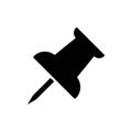 Vector push pin icon, Pushpin icon. Push pin vector illustration for graphic design. Push pin Isolated. Vector EPS10 pin Royalty Free Stock Photo