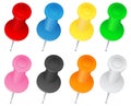 Vector Push pins Royalty Free Stock Photo