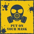 Vector put on your biohazard mask Royalty Free Stock Photo