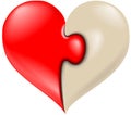 Vector Puzzle heart icon Royalty Free Stock Photo