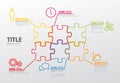 Vector puzzle Infographic report template Royalty Free Stock Photo