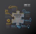 Vector Puzzle Infographic report template Royalty Free Stock Photo