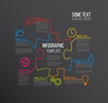 Vector Puzzle Infographic report template Royalty Free Stock Photo