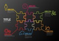 Vector puzzle Infographic report template Royalty Free Stock Photo