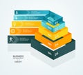 Vector Pyramid chart for infographics design Royalty Free Stock Photo