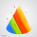 Vector pyramid infographic. Design template.