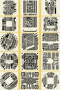 Vector QR Code and Barcode Mega-Set (15 works). Ornamental QR Code and Barcode Stamps and Badges Royalty Free Stock Photo