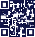 Vector QR code template, white sign on dark blue, phone qr-code template, colorful.