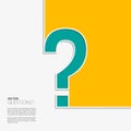 Vector question mark icon in flat design. Royalty Free Stock Photo