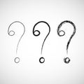 Vector question mark sign icon, Illustration EPS10 Royalty Free Stock Photo